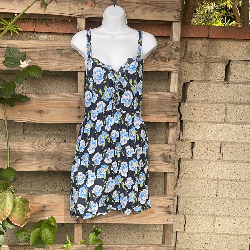 Blue floral dress